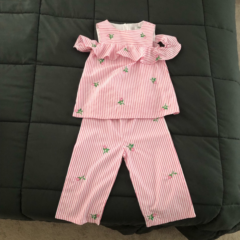 Rare Editions pink 2 piece set size 4t